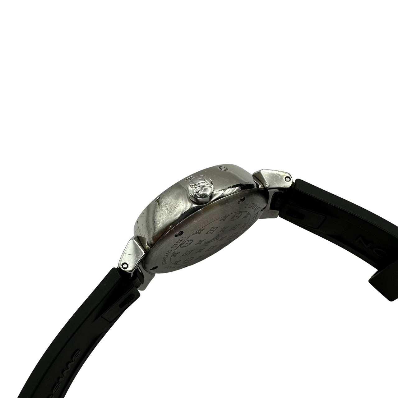 ルイ・ヴィトン LOUIS VUITTON Q1211 タンブール デイト クォーツ レディース 箱 替えベルト付き 稼働