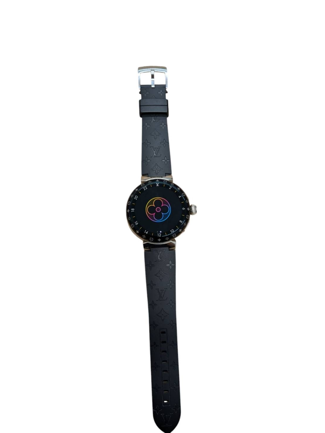 【LOUIS VUITTON】ルイヴィトン『タンブール ホライゾン ライトアップマットブラウン』QAD0 メンズ スマートウォッチ