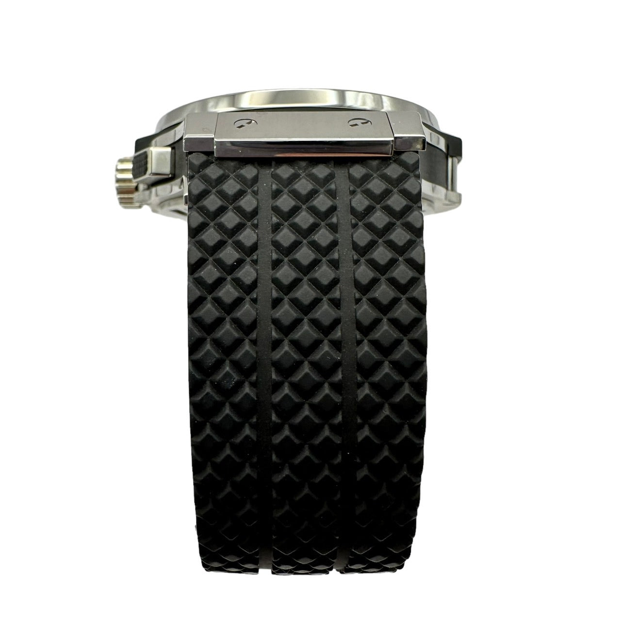 美品 HUBLOT ウブロ ビッグバン スチール 301.SX.130.RX ラバー 腕時計 自動巻き オートマチック AT ブラック 箱 ギャラ付き