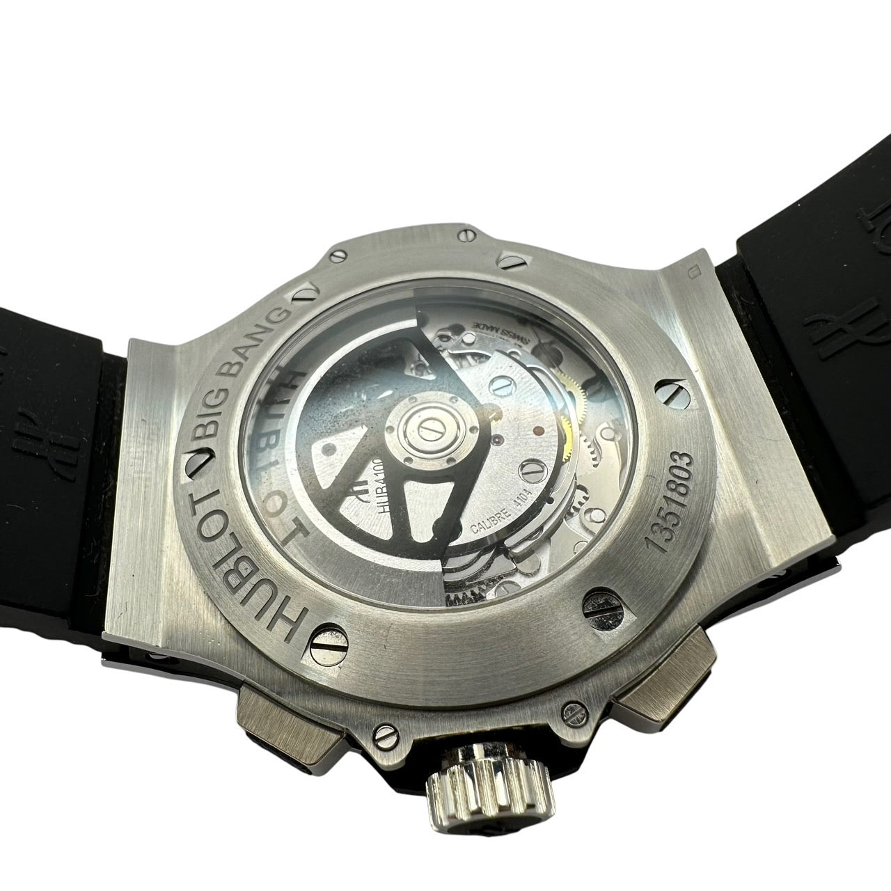 美品 HUBLOT ウブロ ビッグバン スチール 301.SX.130.RX ラバー 腕時計 自動巻き オートマチック AT ブラック 箱 ギャラ付き