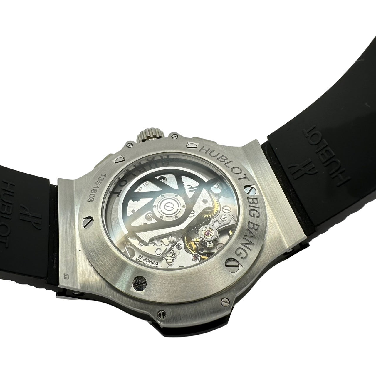 美品 HUBLOT ウブロ ビッグバン スチール 301.SX.130.RX ラバー 腕時計 自動巻き オートマチック AT ブラック 箱 ギャラ付き