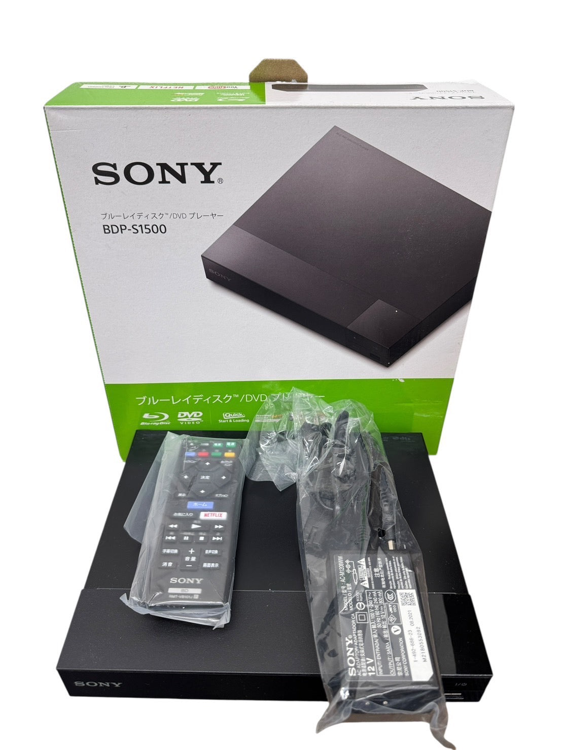 ソニー　Sony　BDP-S1500　ブルーレイディスク/DVDプレイヤー　2021年製