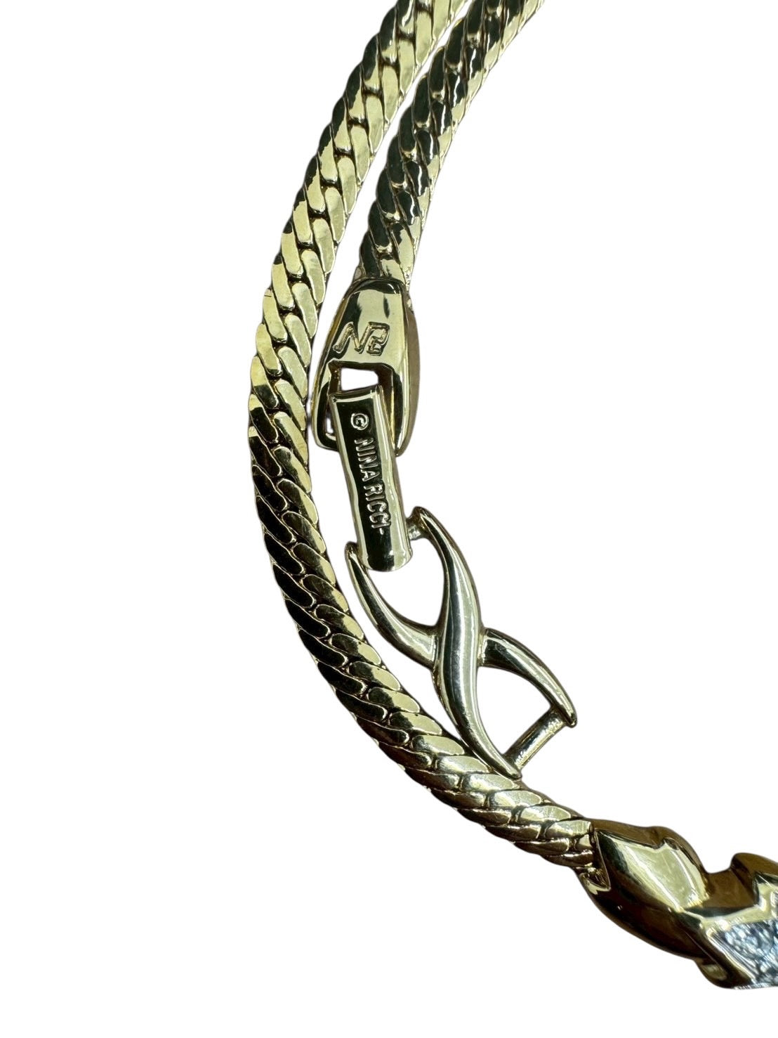 【NINA RICCI】ニナリッチ　ブレスレット　ゴールド　ラインストーン　アクセサリー