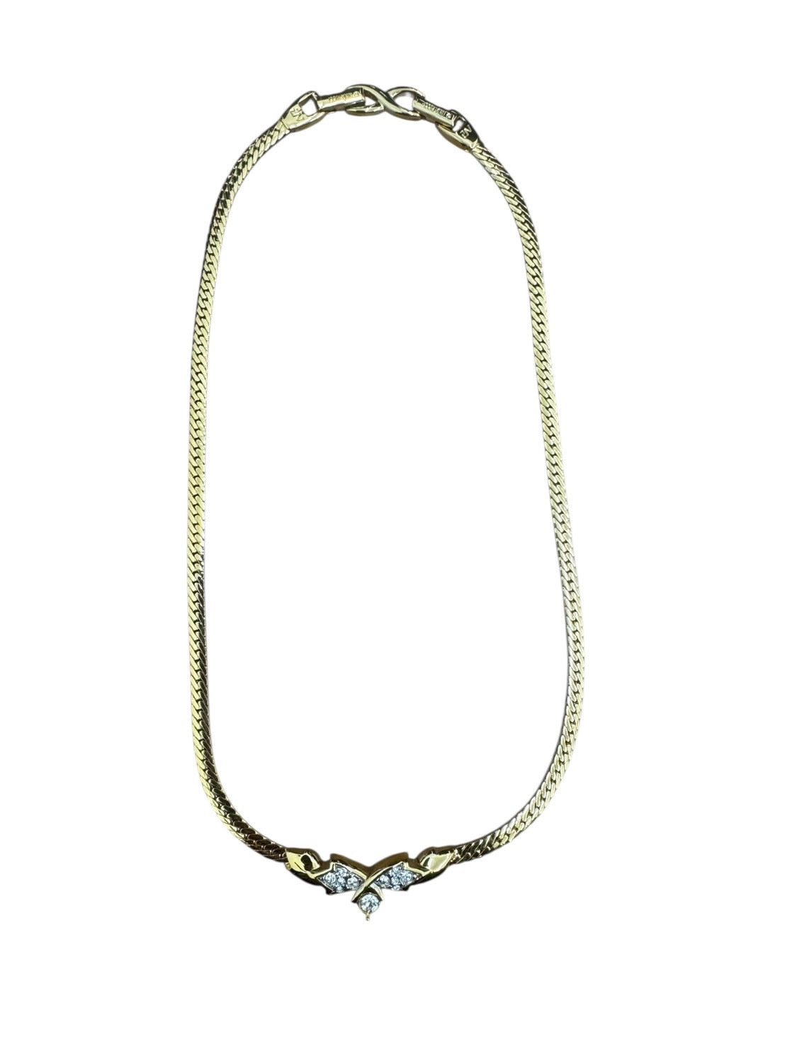 【NINA RICCI】ニナリッチ　ブレスレット　ゴールド　ラインストーン　アクセサリー