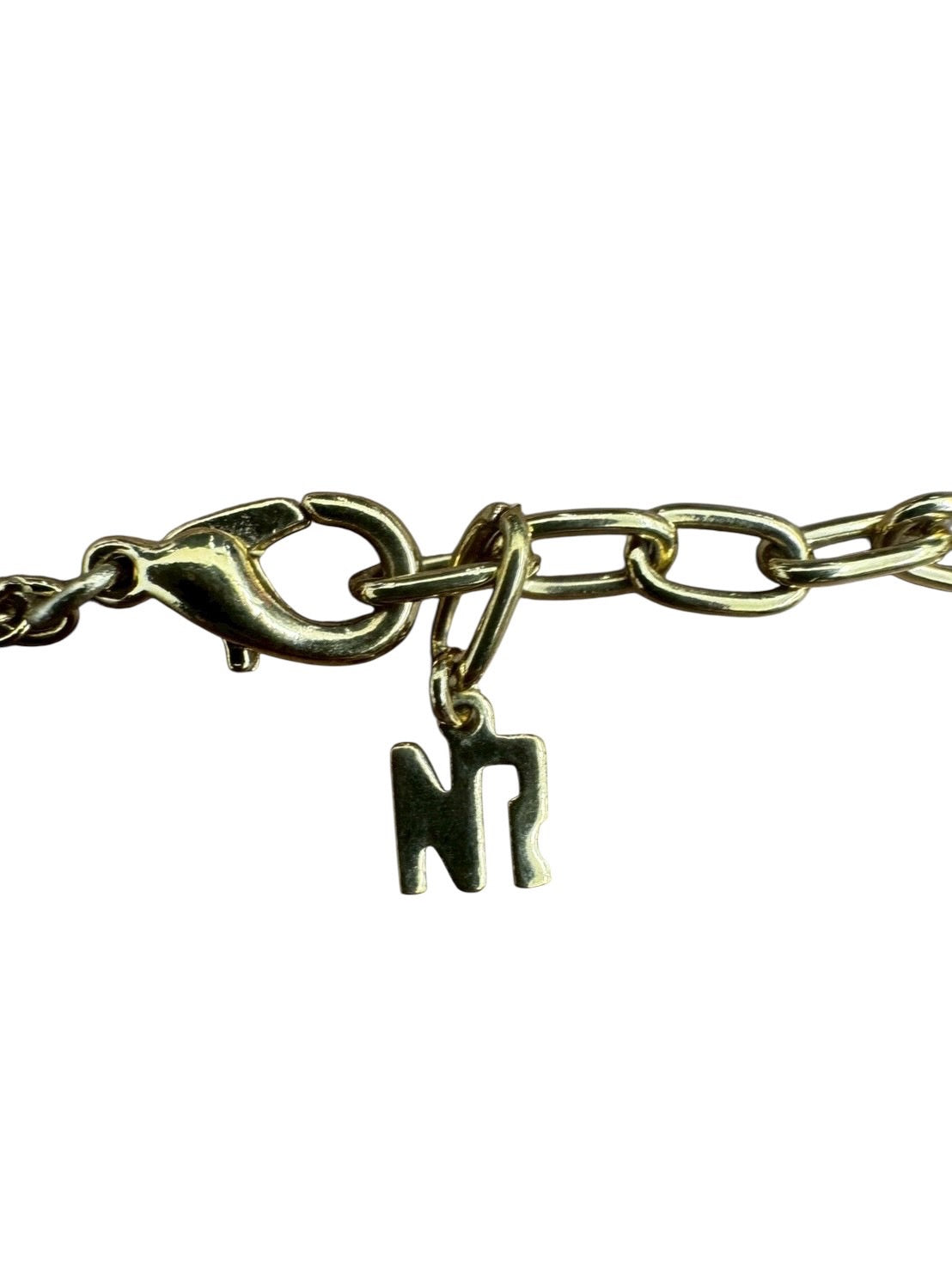 ニナリッチ　NINA RICCI　ネックレス　ラインストーン　ロゴ　ゴールド　アクセサリー