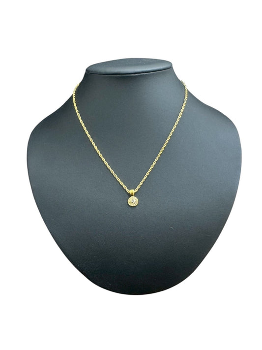 ニナリッチ　NINA RICCI　ネックレス　ラインストーン　ロゴ　ゴールド　アクセサリー